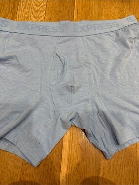 Express Men’s Light Blue Stretch Boxer Briefs.Cotton